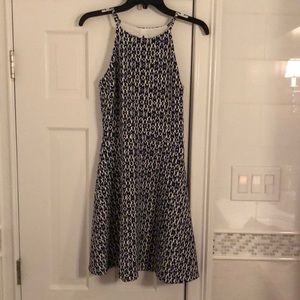 AQUA fit-and-flared dress